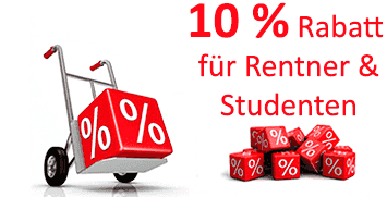 Rabatt 10% für Studenten